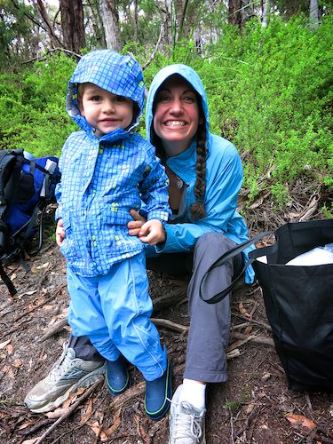 Hiking in the rain