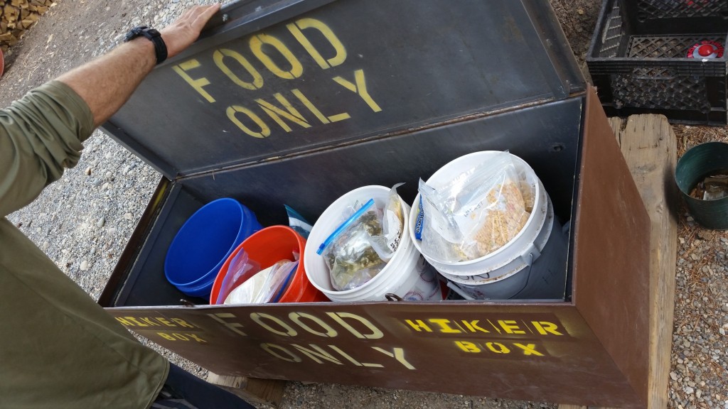 This is the hiker box - put stuff you don't want in, take out something you like. I scored some potato mix and oatmeal and dropped a bunch of stuff in.