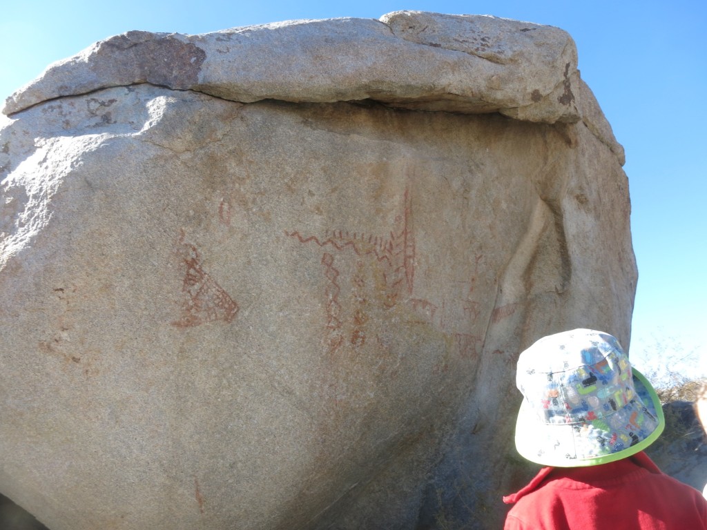 Ancient Native American paintings on a rock