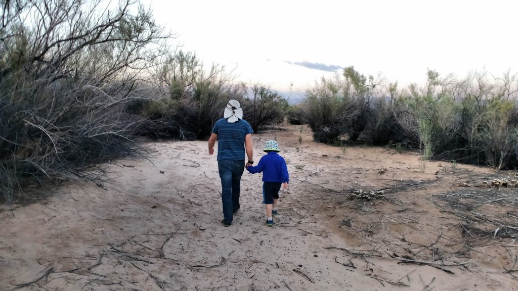 Walking to the river